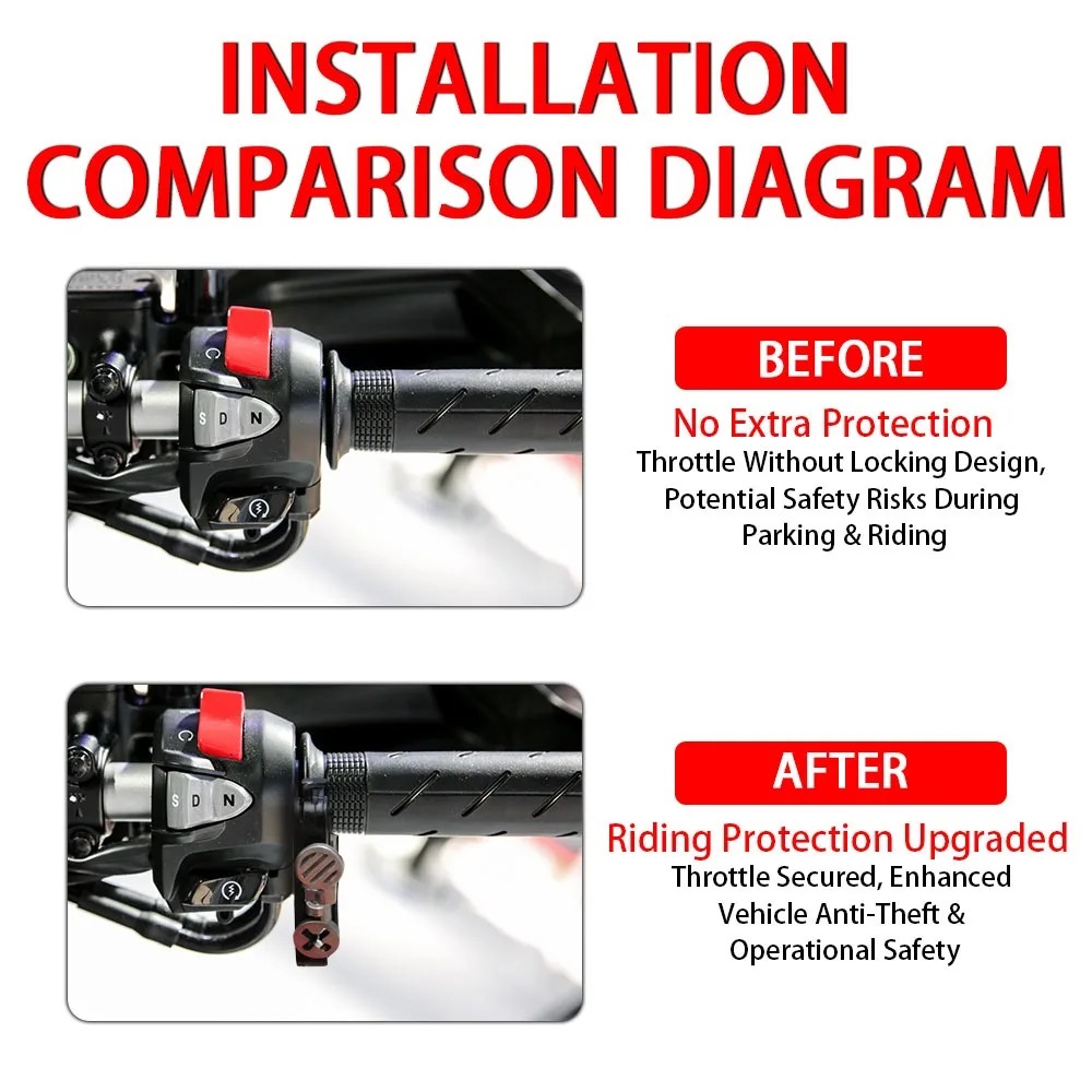 For Honda For BMW For Suzuki For Yamaha Universal Handlebar Throttle Lock Cruise Control Top Bottom Kit Motorcycle Accessories