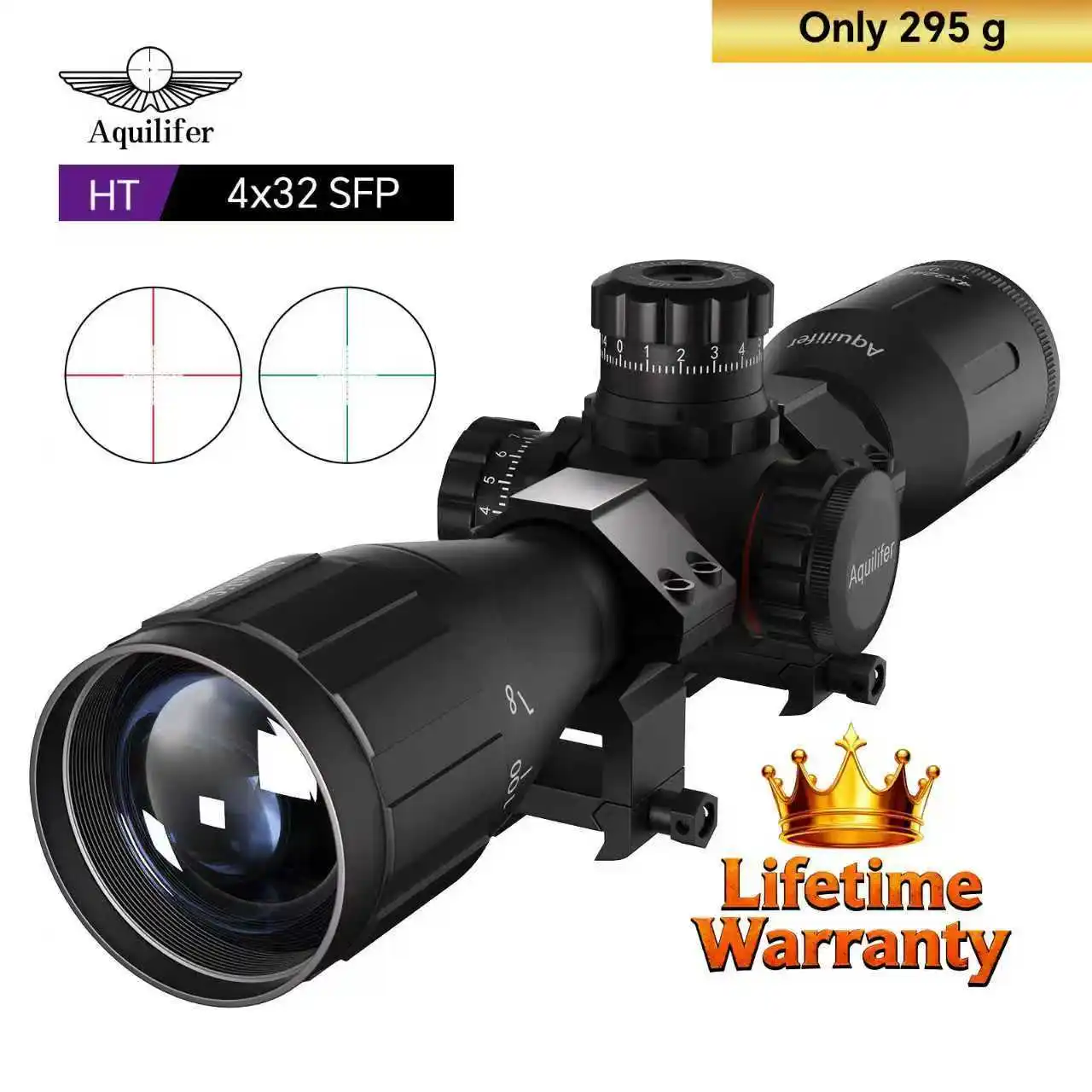 

Aquilifer 4x32 AO Rimfire Scope Hunting Optics for 22LR Rifle on AR15 AK Platforms Hunting Gear and Accessories