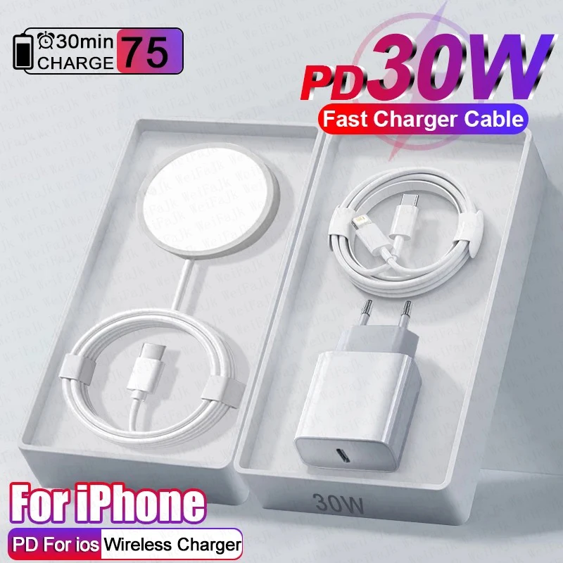 For Apple Original Magsafes Wireless Charger For iPhone 16 15 14 13 12 11 Pro Max Plus AirPods Fast Charging Type C Charge Cable