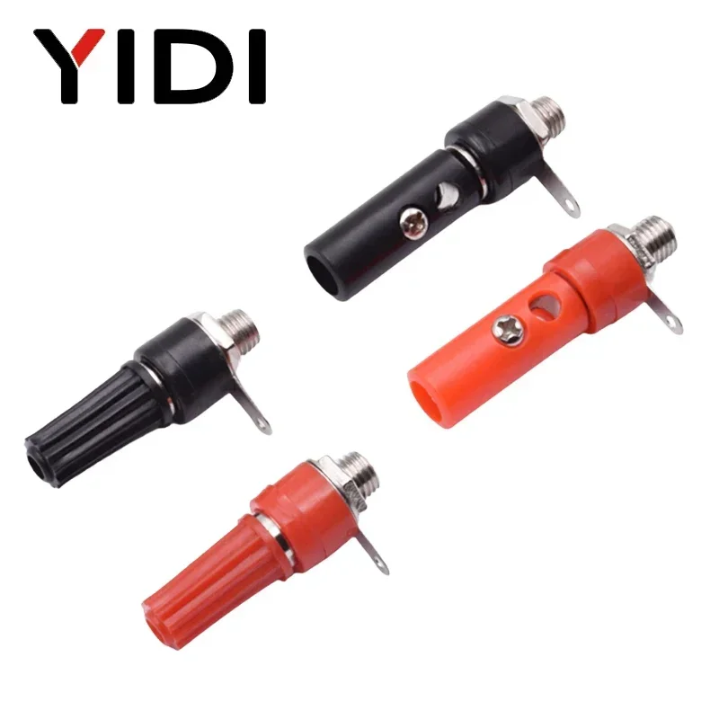 4mm Banana Connector Socket Plug Wire Screw Male Black Red Audio Speaker Jack, Female Binding Post Socket Connector