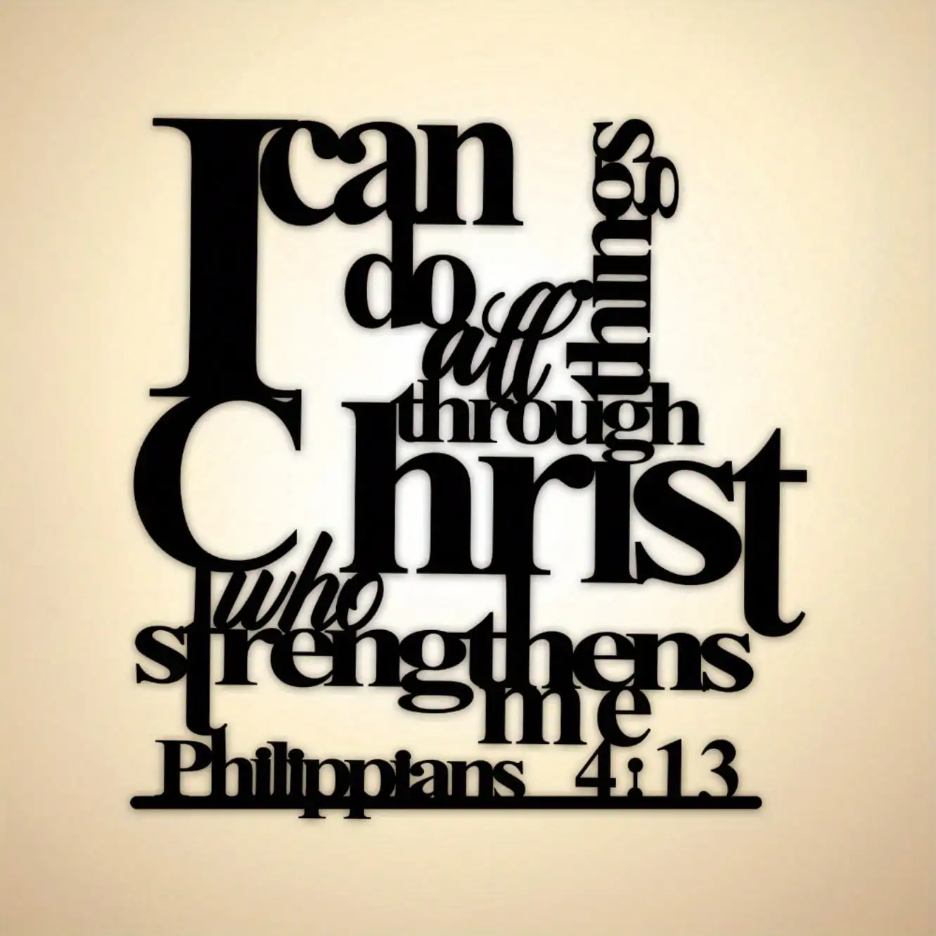 Inspirational I Can Do All Things Metal Wall Art 4