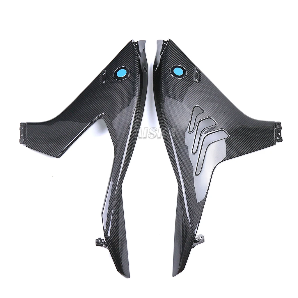 Motorcycle Accessories 3K Pure Dry Carbon Fiber Side Panel Fairing Air Deflector Wing Flank Spoilers For BMW M1000RR 2023 2024 view 4