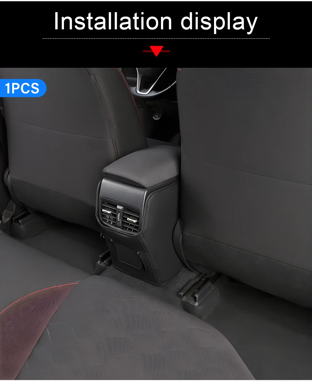 Für Toyota Corolla E210 2019 2020 2021 2022 2023 2024 2025 2026 Hybrid PU-Leder Sitzrückenabdeckung Anti-Kick-Matten Zubehör – Detail 7