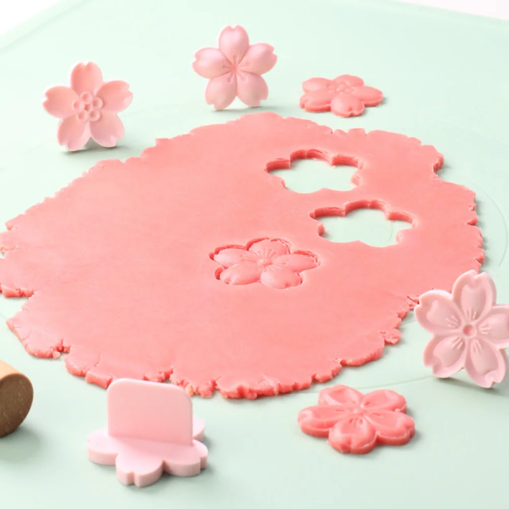 

1Set Cookie Molds Cherry Blossom Shaped Biscuit Cutter DIY Pastry Tool for Home Baking Cookie Stamps Fondant Stamp