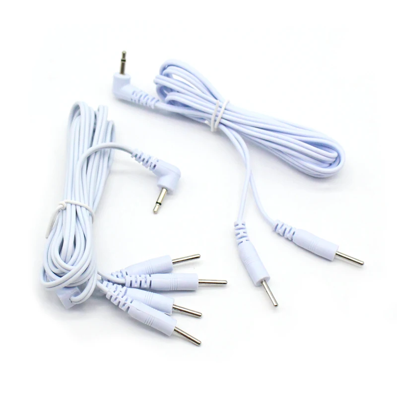 Massager Electrode Cable Plug 2 Pin 4 Pin 3.5mm Electrode Lead Connection for TENS/EMS Massagr