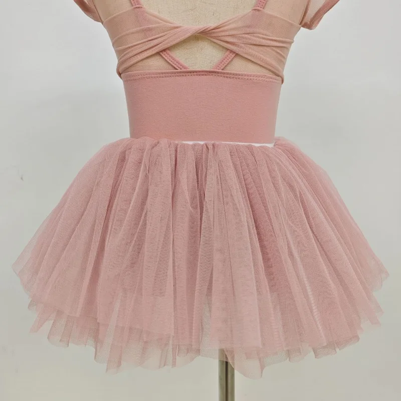 Spódnica do baletu dla dziewczynek, spódnica do ćwiczeń tanecznych, spódnica z organzy z cekinami, puszysta, nadziewana spódnica do tańca dla dzieci, kostium na występy taneczne.