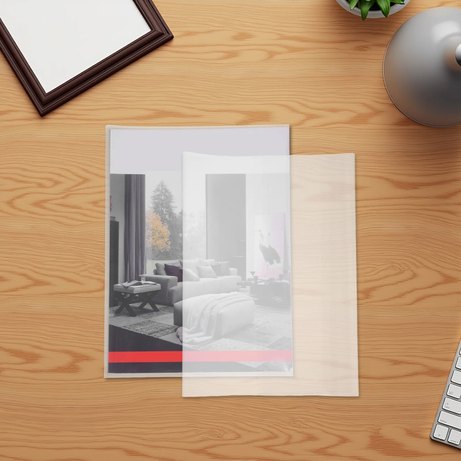 20pcs Transparent Film Protective For Hardcover Notepad Scrapbook Reusable Anti-Scratch Students Book Cover Pouch