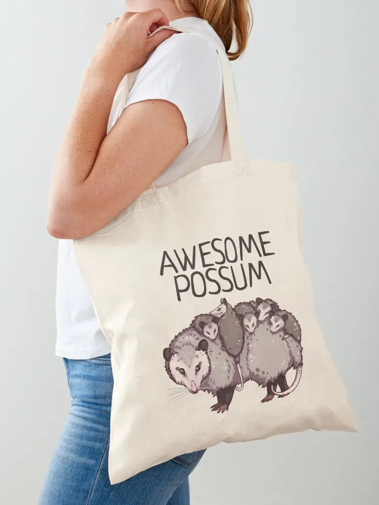 Awesome Possum Tote Bag Canvas Handbags cute tote bag