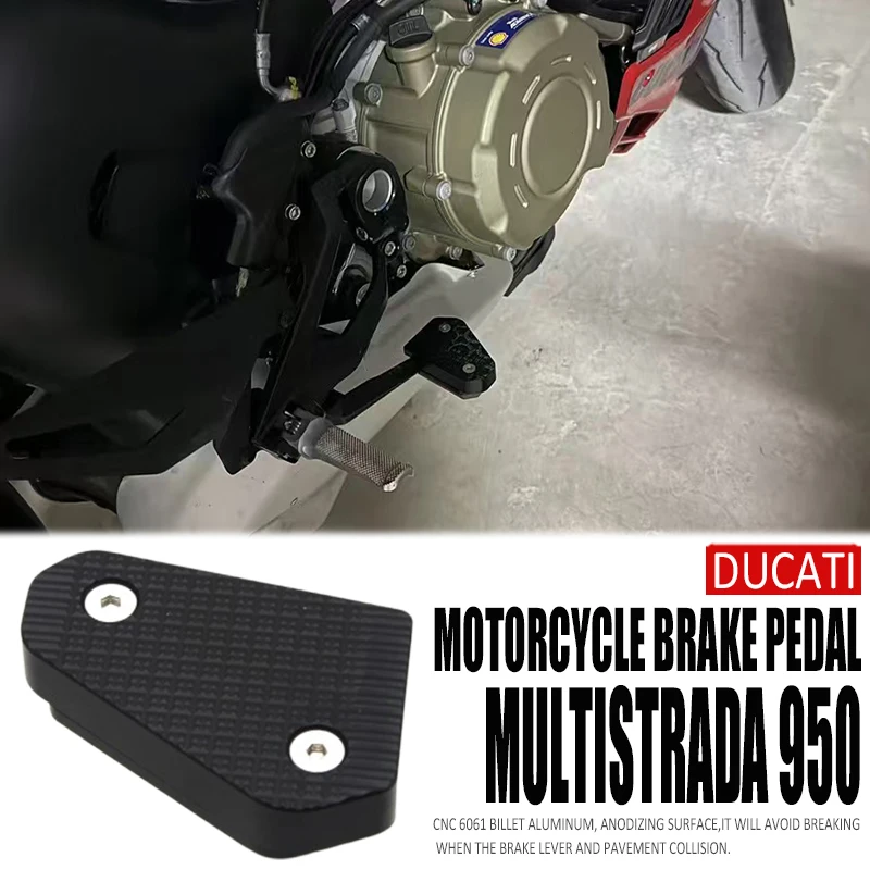 

Задний ножной тормозной рычаг мотоцикла, педаль увеличения, удлинитель Pegpad для Ducati Multistrada 950 1200 1260 V2 MTS1200 MTS1260