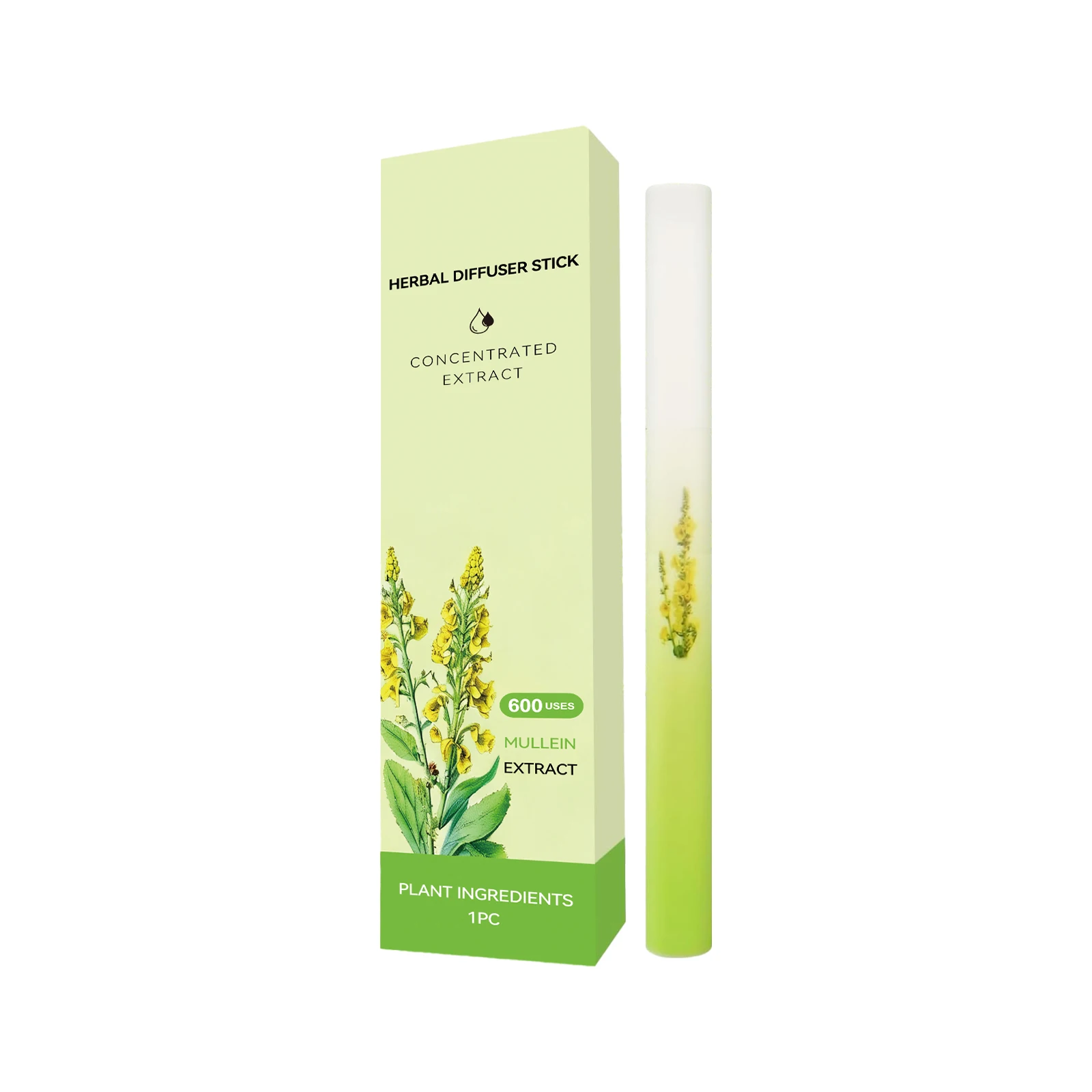 Mullein Herbal Diffuser Pen Breath Lung Natural Stick Improve Breathing Fresh Soothing Diffuser Cleanses the Nasal Cavity Lung view 2