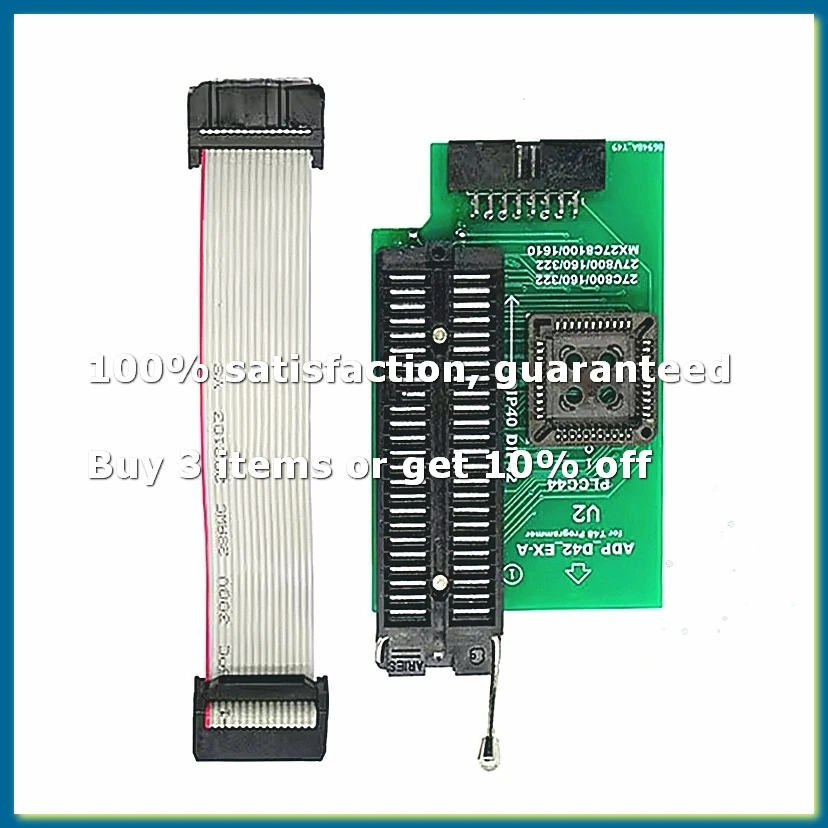 For ADP D42 EX-A Adapter with ZIF Socket for PLCC44 DIP42 27Cxxx 27Vxxx EEPROM Support T48(TL866-3G) Programmer-DT30