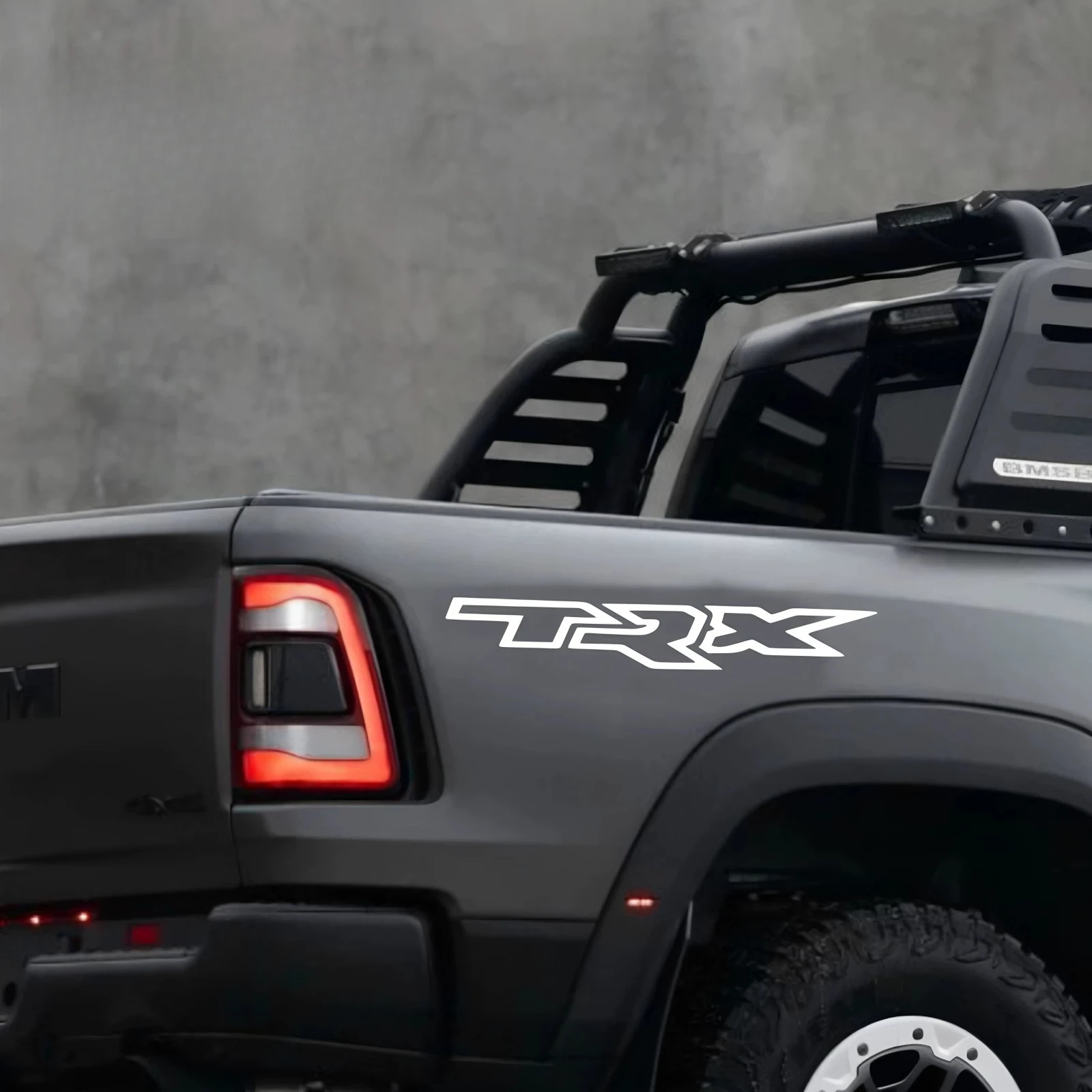 Suitable for Dodge T-Rex Ram Pickup Truck Sticker Latte Flower RAM TRX Body Decal Cargo Box Back Sticker