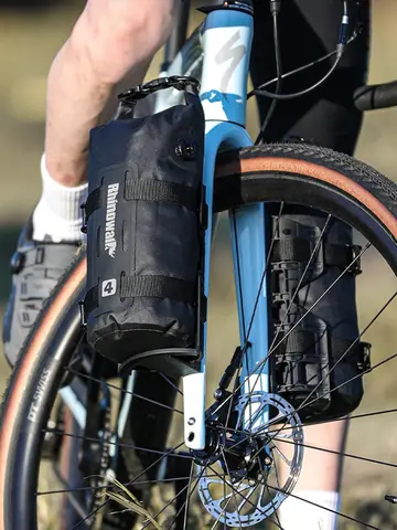 Rhinowalk Bike Front Fork Bag Waterproof 4L/7L Quick Release Cycling Fork Rack Bikepacking Luggage Bag With Mounting Base