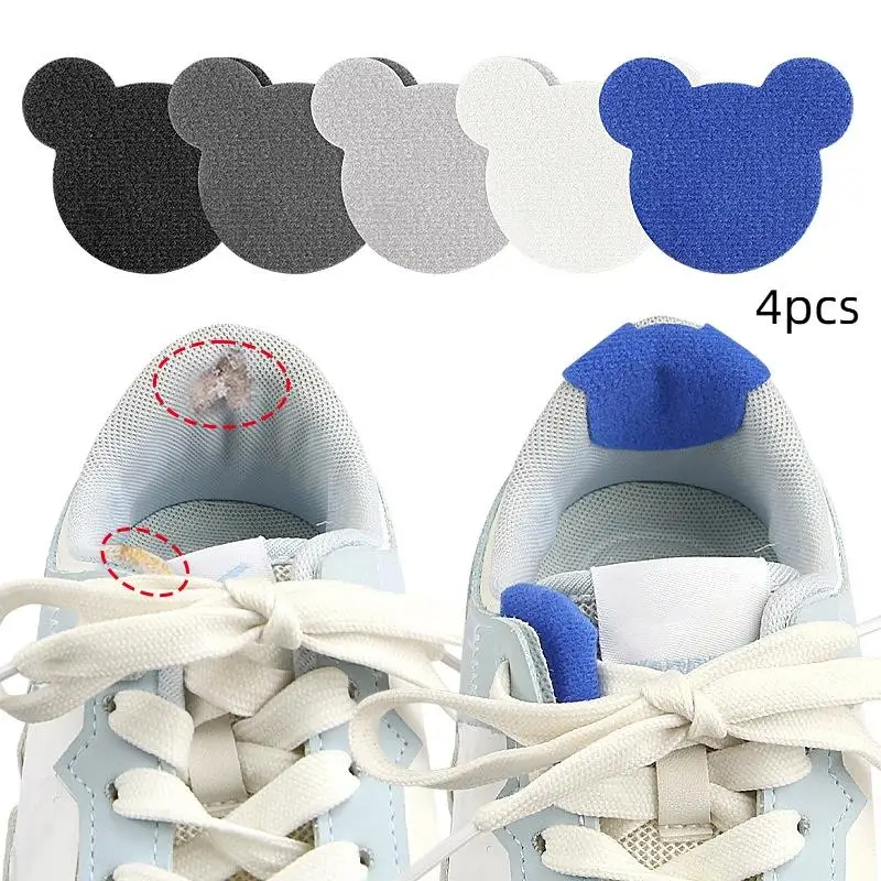 4 pçs sapatos esportivos remendos almofadas de sapato respirável remendo tênis protetor de calcanhar adesivo reparação sapatos calcanhar produto de cuidados com os pés