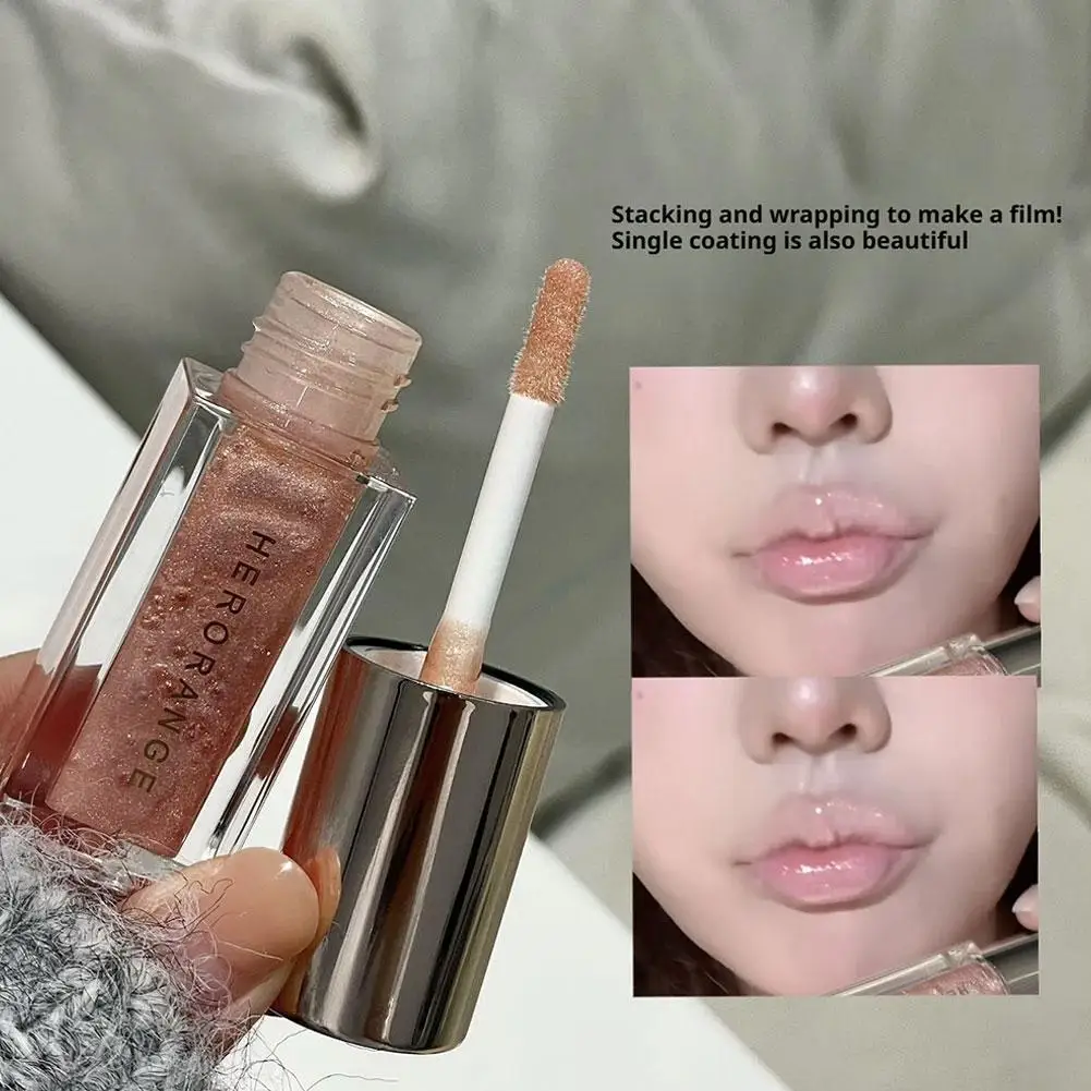 Longlasting Crystal Jelly Berry Lip Makeup Glitter Mirror Lip Tint Oil Diamond Shimmer Lip Gloss Deeply Moisturizing Lip Plumper