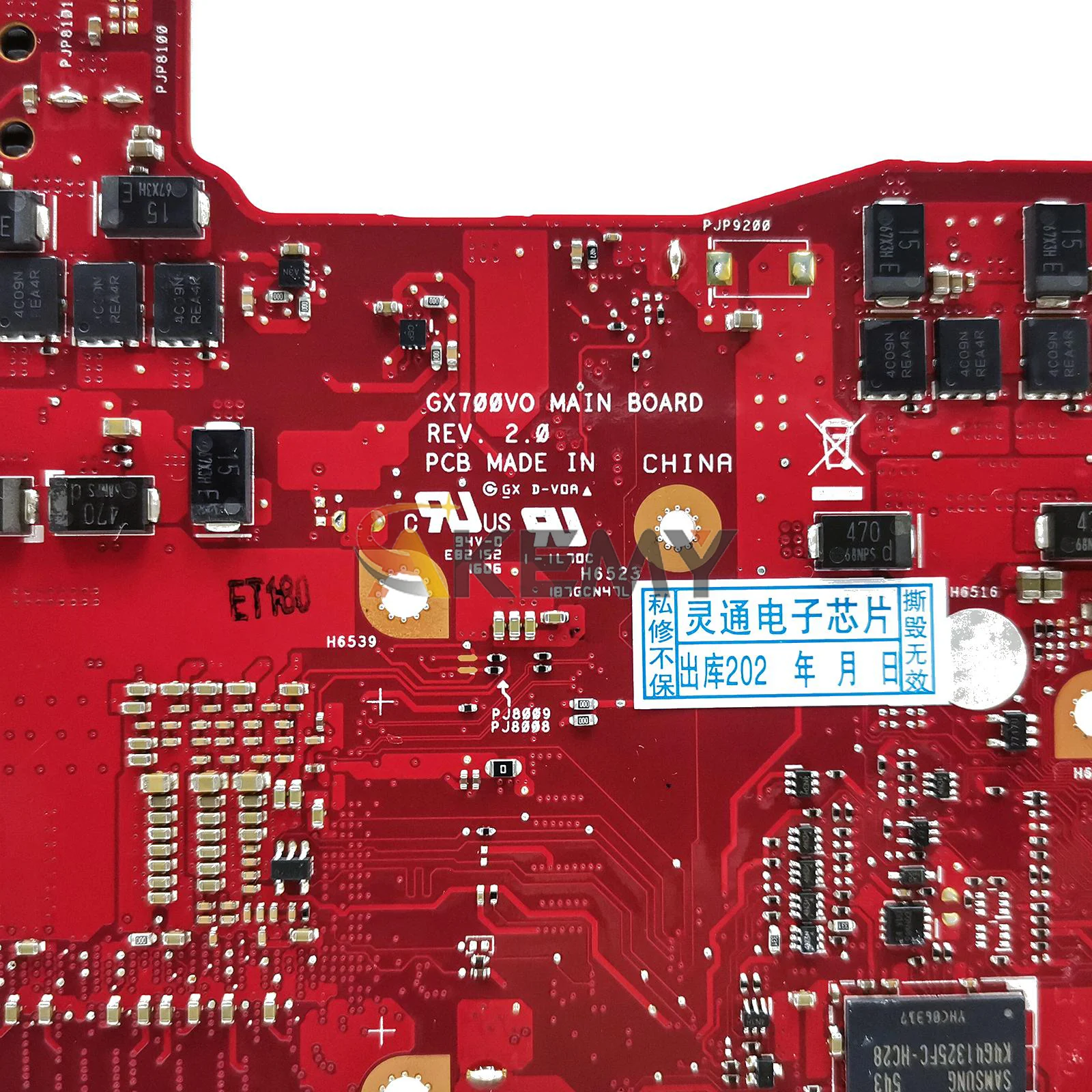 GX700VO اللوحة الأم للكمبيوتر المحمول ASUS ROG GX700VO GX700V اللوحة الرئيسية للكمبيوتر المحمول مع وحدة المعالجة المركزية I5 I7 100% اختبار موافق الشحن السريع