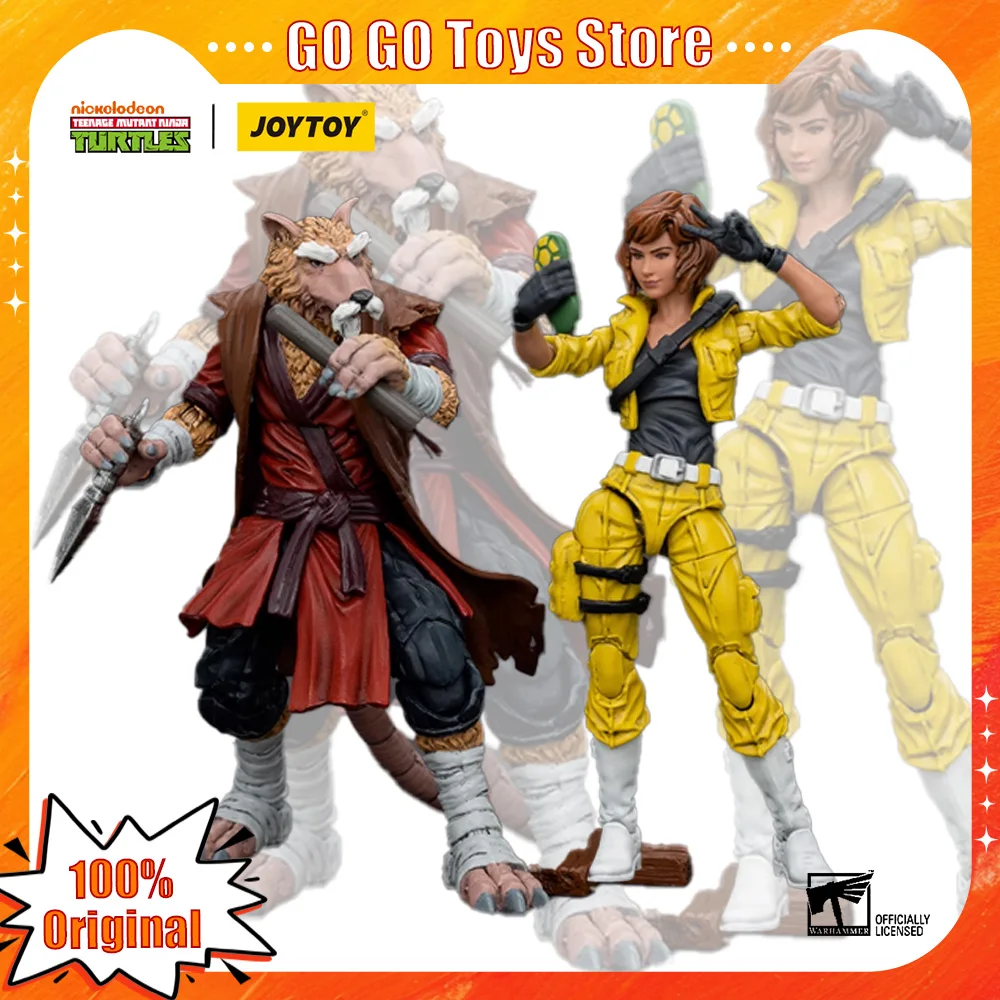 

[JOYTOY] TMNT Action Figure Splinter April O'Neil Anime Figurine Joint Movable Model Collection Toy Desktop Decor Gift In-Stock