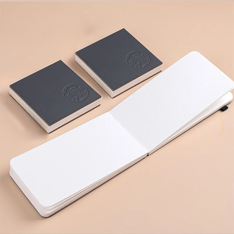 300g Mini Portable Sketch Book Travel Watercolor Book Medium and Thick Texture PU Cover Art Student Painting Art Supplies image 3