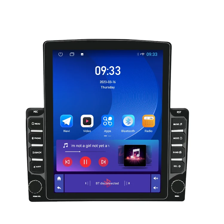 

9.7" Vertical Style Screen Android Car Radio Universal GPS Navigation Multimedia Player Wifi 4g Carplay Android Auto