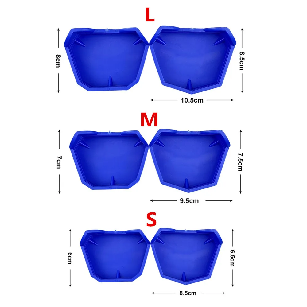 6pcs/set Dental Plaster Model Tray 3 Sizes Dental Model Base Former Silicone Dental Plaster Model Mold Mould Dentistry Lab Tools