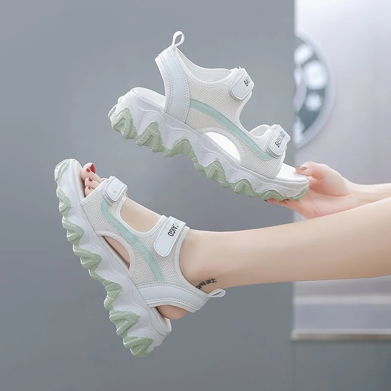 

Sports sandals women's 2025 summer new women's fashion wave thick-soled beach shoes muffin sole casual women's sandals