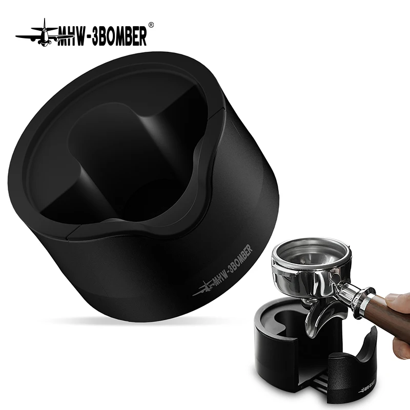 

MHW-3BOMBER Espresso Tamping Station,51-58mm Aluminium Alloy Portafilter Holder Adjustable Tamper Stand Base Coffee Accessories