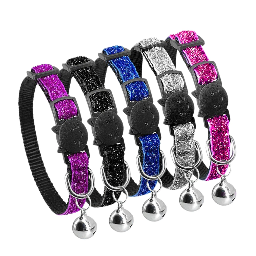 

5pcs Cat Head Collar Newborn Pet Accessories Small Animal Supplies Puppy Dog Rabbit Hamster Adjustable Nylon Buckle D