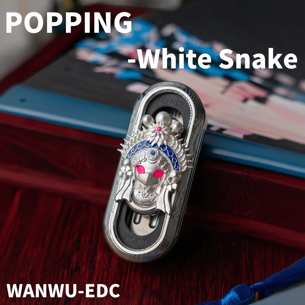 

WANWU-EDC POPPING Белая змея Дамаск Пекин Лимитированная игрушка-слайдер для снятия стресса Игрушки-непоседа для взрослых