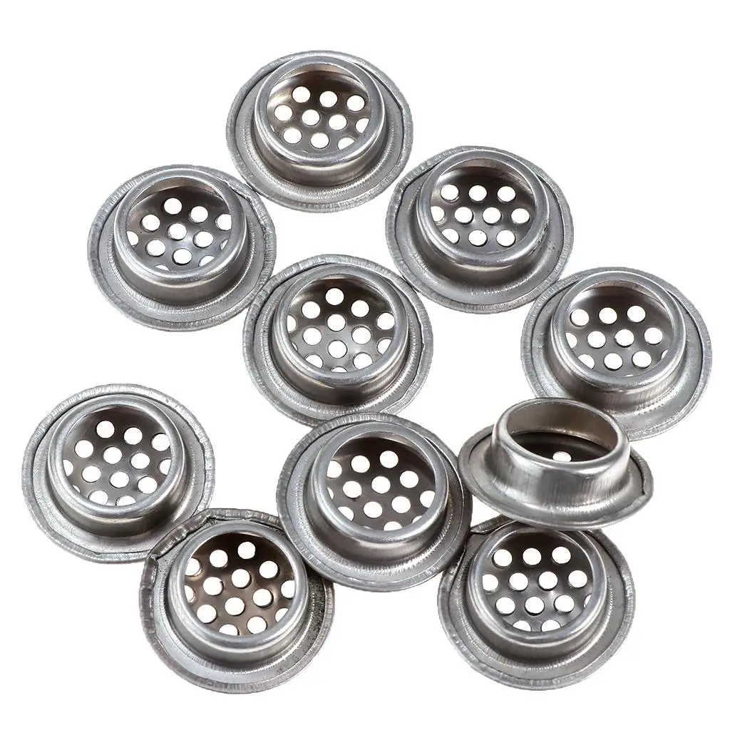 10Pieces Metal Slope Round Type Cabinet Hole Louver Exhaust Ventilation