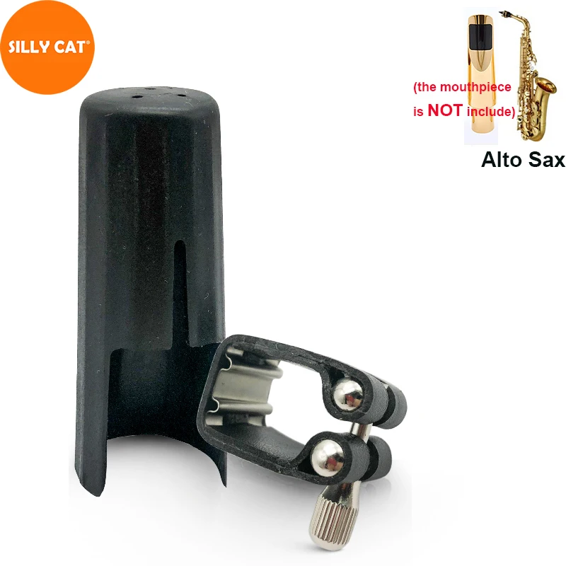 

PU leather Saxophone Metal Mouthpiece Ligature Sax Mouthpiece Reed Clip Mouthpiece Cap Alto Tenor Soprano Pop Jazz Sax Ligature