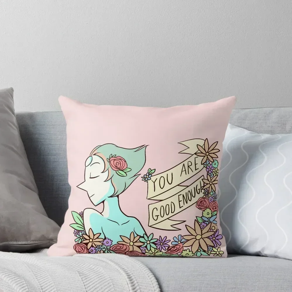 

You Are Good Enough Throw Pillow Luxury Cushion Cover Sitting Cushion Marble Cushion Cover Cover Set pillow