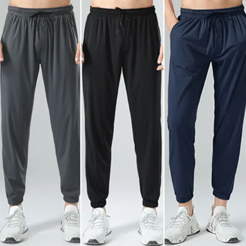 Men Running Fitness Thin Sweatpants Male Casual Outdoor Training Sport Long Pants Jogging Workout Trousers Bodybuilding