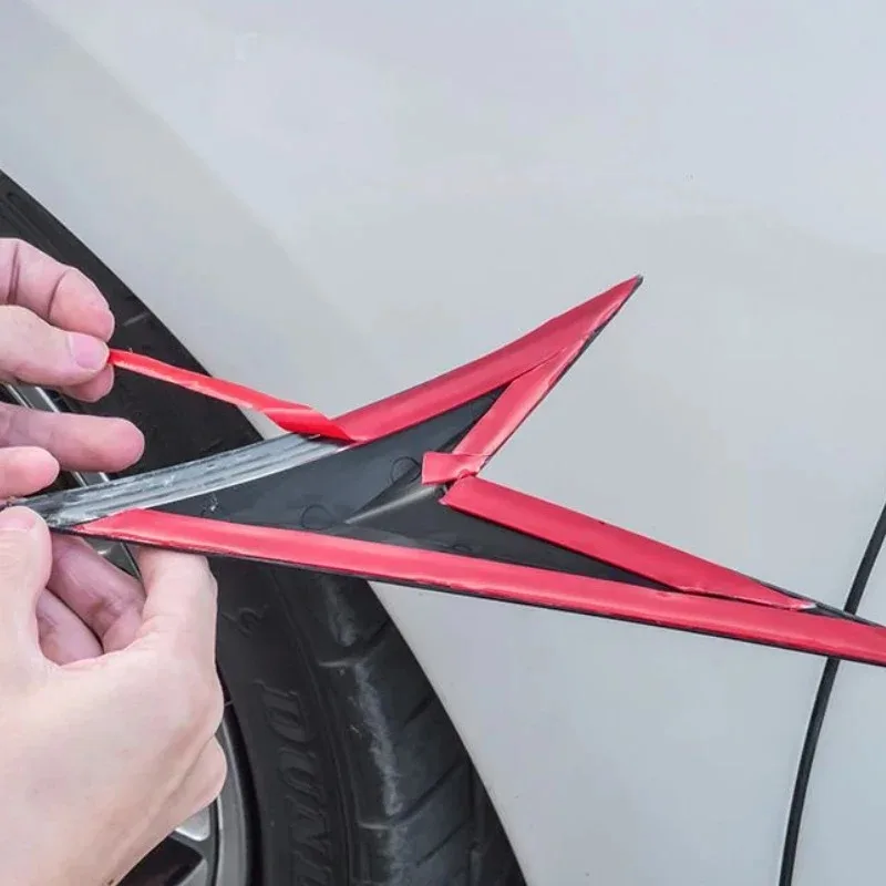 For Honda Civic 2016-2020 ABS Carbon Fiber Car Fender Side Wings Blade Side Logo Shark Gill Body Trim Interior Car Accessories