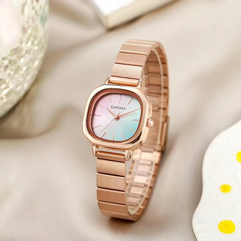 Luxury 2024 New Ladies Quartz Watch Fashion Simple Gold Women\'s Stainless Steel Clock Commercial Wristwatches Gifts Montre Femme