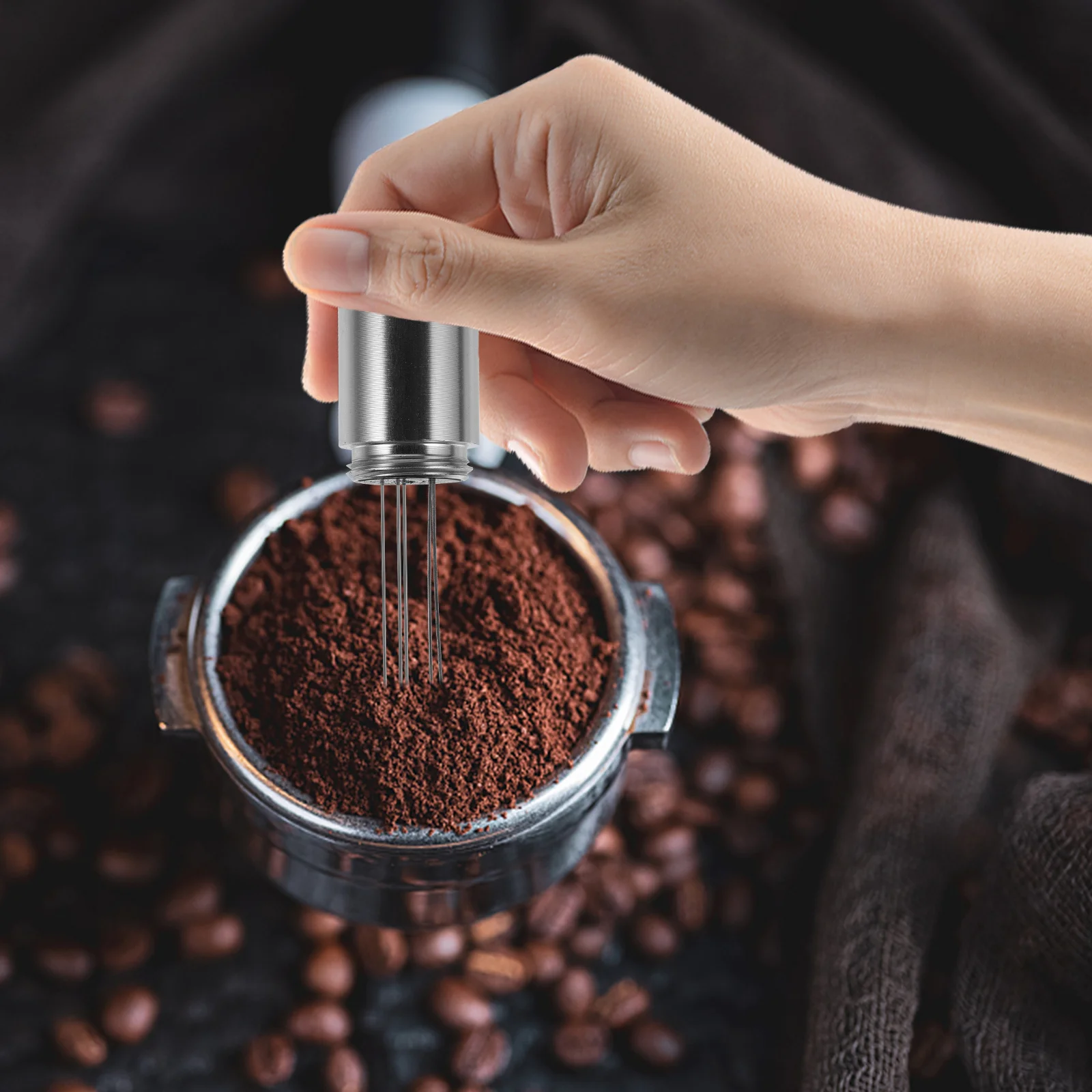 

Stainless Steel Coffee Distributor Needle for Uniform Powder Distribution Ergonomic Handle Easy Clean Bar Restaurant Home Use