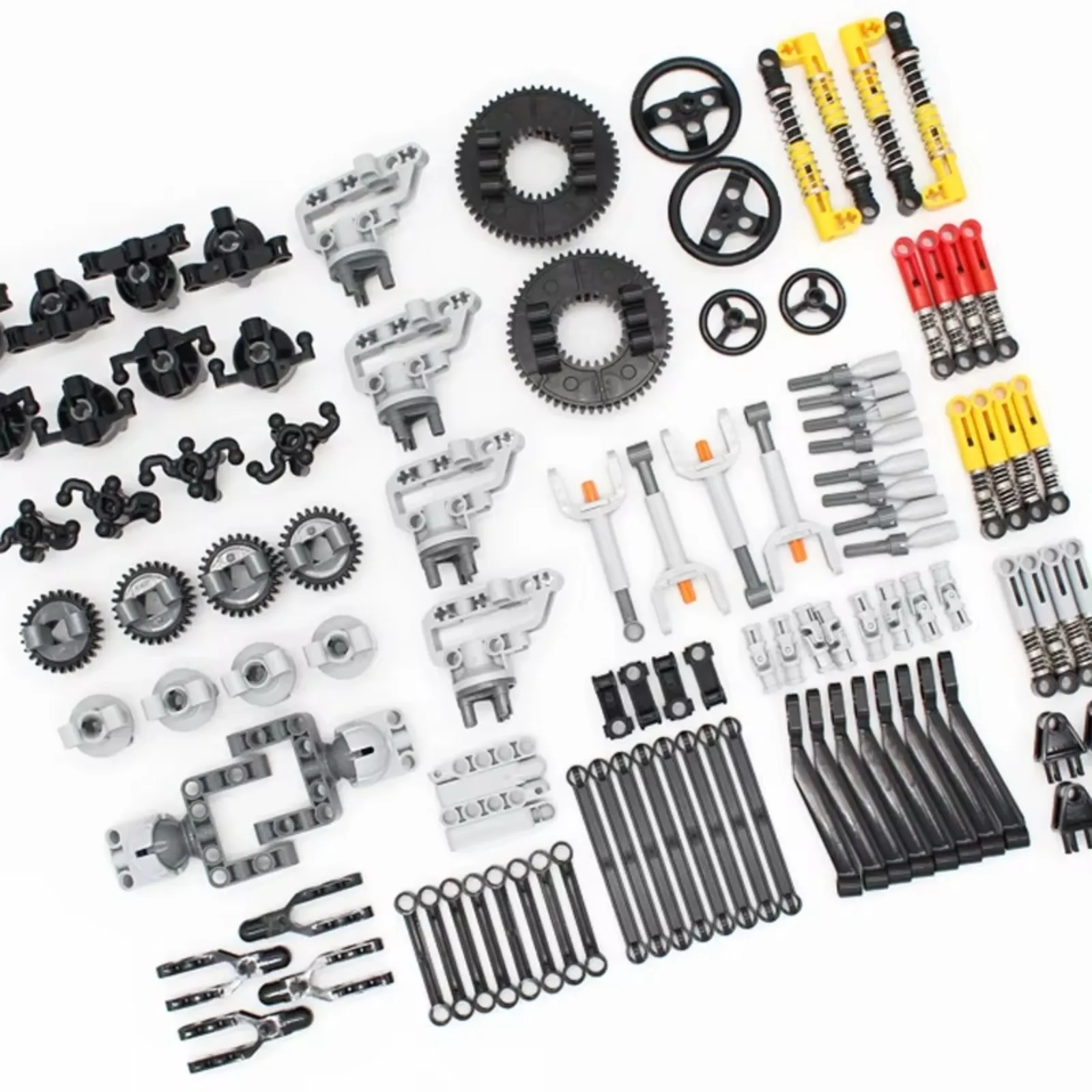 136PCS Suspension Brick Set met pneumatisch/versnelling/actuatorsysteem STEM educatieve bouwkit compatibel met technisch