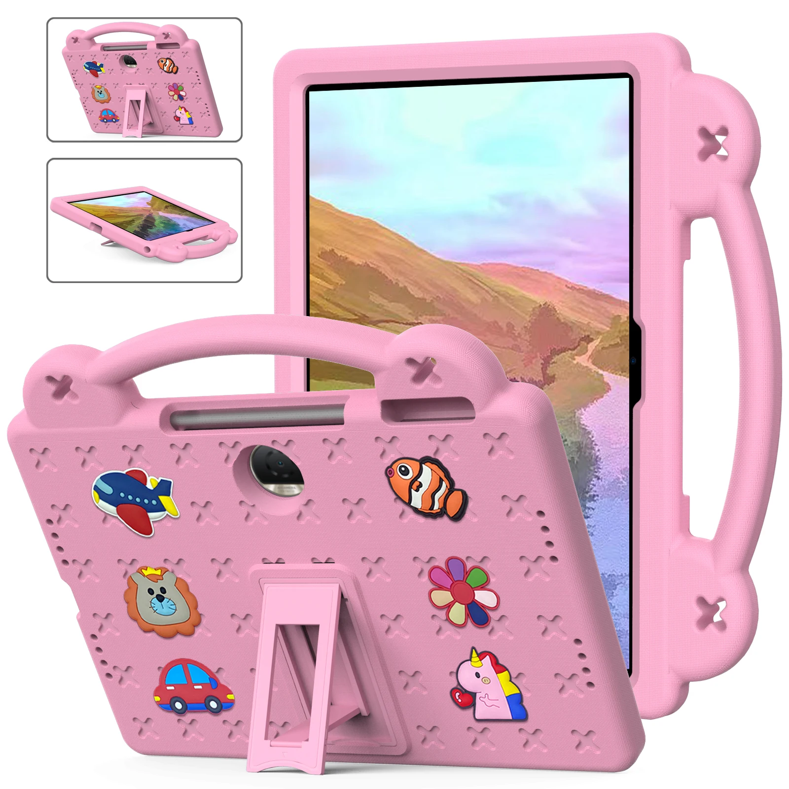 Kids Tablet Case For Honor X9 X8 Pro 11.5 V6 V7 Huawei Mate Pad SE 10.4'' T10S 10.1'' T10 9.7'' M6 8.4'' with Shockproof