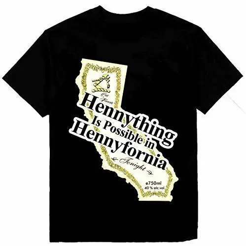 Hennyfornia Mens Heavyweight T-Shirt Printed On Shaka Wear Tee