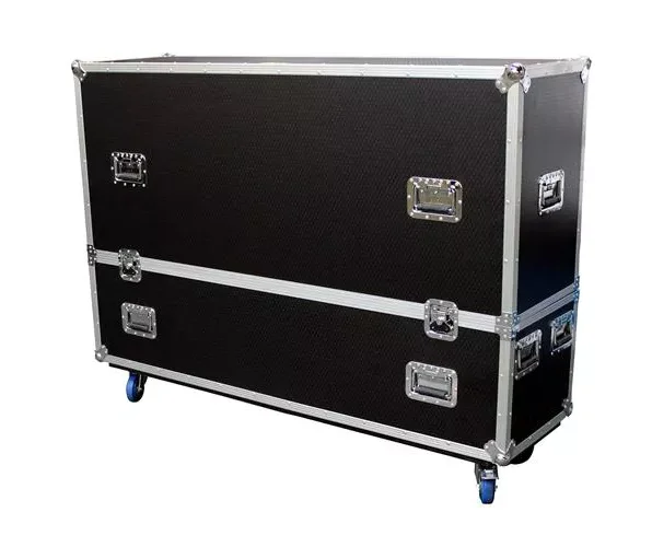 Flight Case with 4x4 Casters for Dual 65 Universal LCD/LED TV