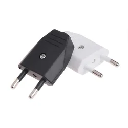 Enchufe europeo recargable, 2 pines inalámbrico de enchufe macho, 250V, 2.5A, CE, para cable de alimentación DIY, 2 piezas, 5 piezas, 10 piezas