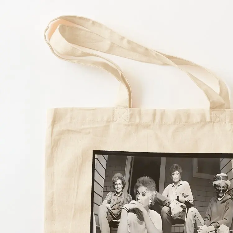 حقيبة يد جولدن جيرلز قابلة لإعادة الاستخدام، حقيبة حمل سوبر ماركت قابلة للطي، حقائب حمل جمالية