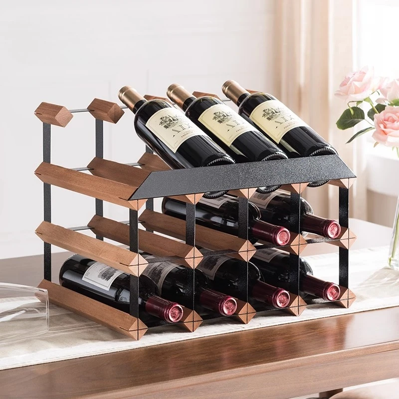

Home Wine Rack Decor, Luxury Mini Shelf, Slanted Display Stand, Creative Wine Organizer—For Tastings & Display