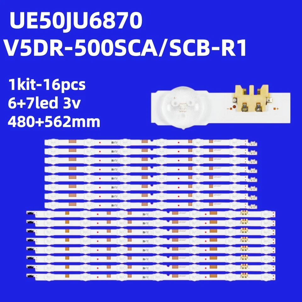 16 PCS LED backlight strip for UE50JU6870 UE50JU6800 UE50JU6850 UE50JU6800K UA50JS7200 UN50JS7200 UN50JS7000 UE50JS7200 50JU6872