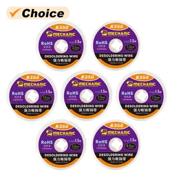 MECHANIC R350 1.0 1.5 2.0 2.5 3.0 3.5 4.0mm Powerful Solder Wick Electric PCB Board Tin Absorption Pure Copper Desoldering Braid