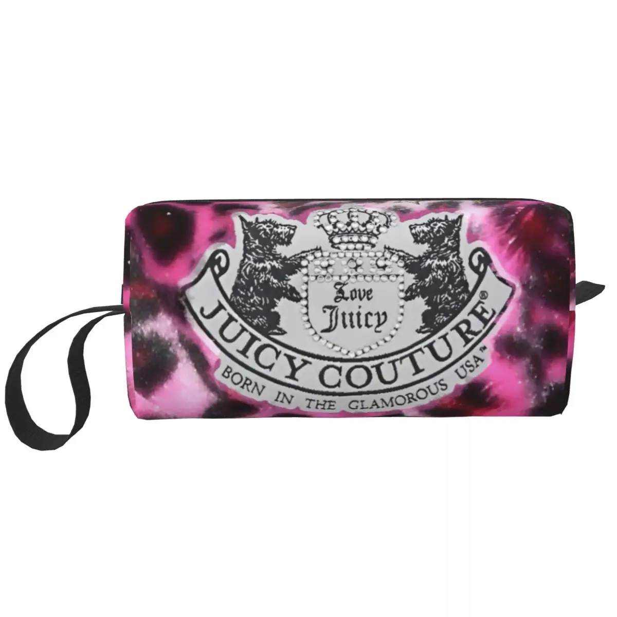 Juicys Pink Y2K JC Makeup Bag Travel Cosmetic Bag Men Women Coutures Toiletry Bag Storage Pouch Bag