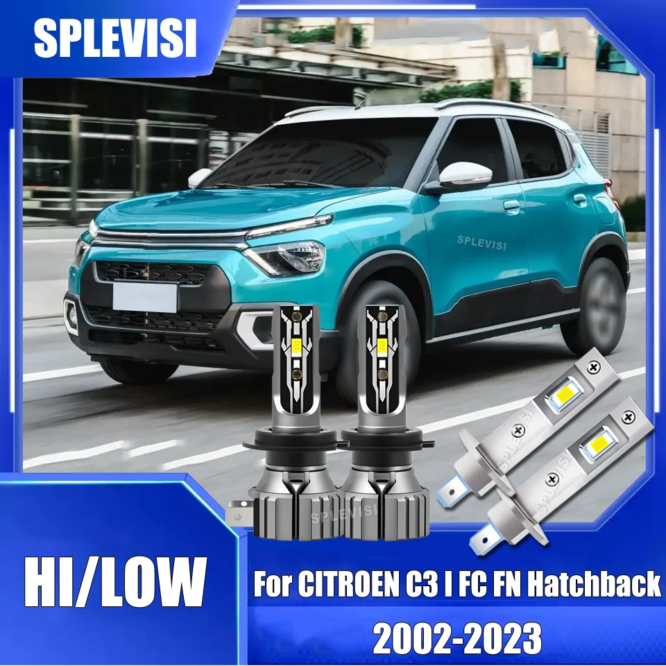 

Waterproof Durable H1 H7 LED Headlights High Low Beam For CITROEN C3 I FC FN Hatchback 2002 2003 2004 2005 2006 2007 2008-2023
