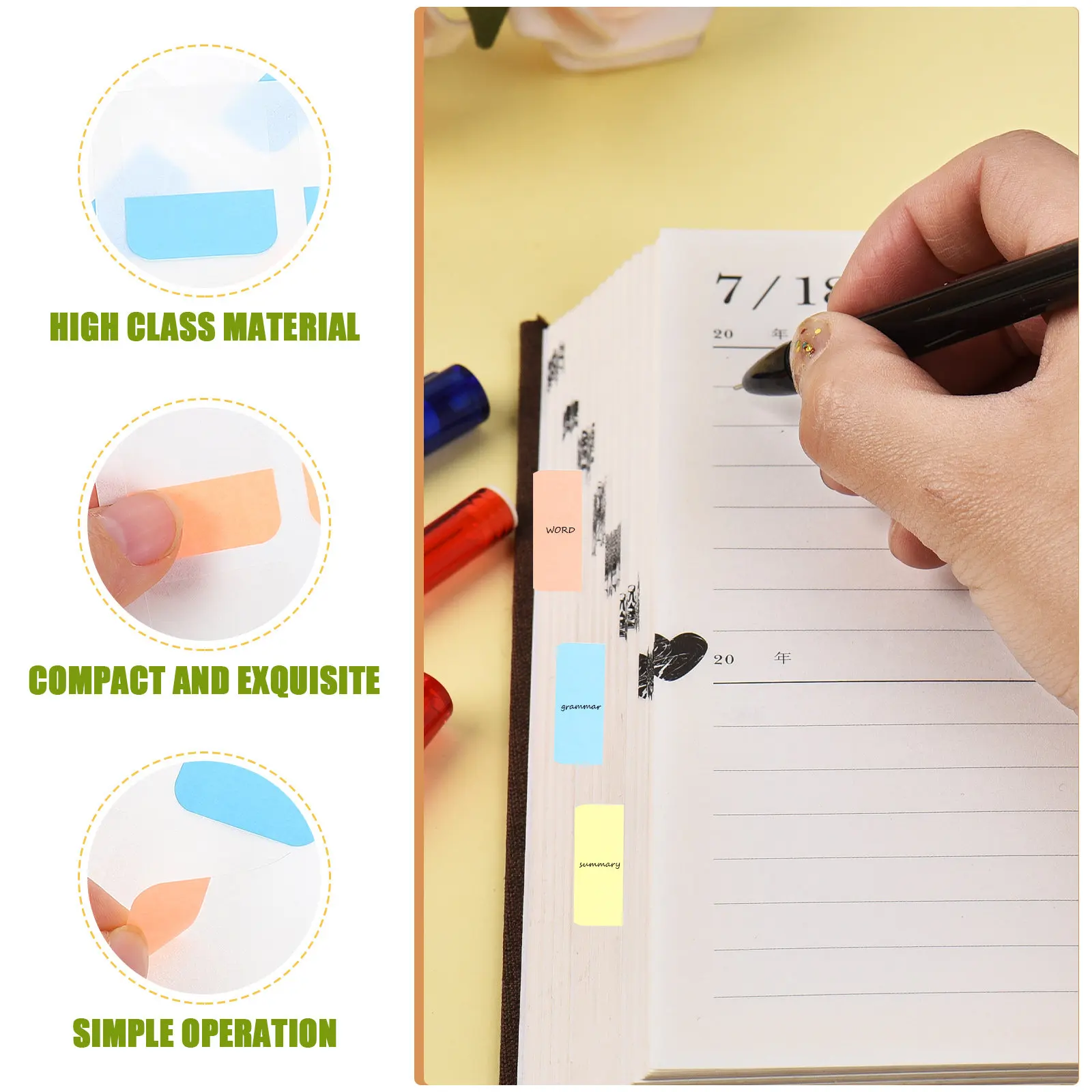 Picture 6: 360Pcs Sticky Index Tabs Small Lightweight Memo Stickers for Office School Study Multipurpose Book Marker Labels Convenient