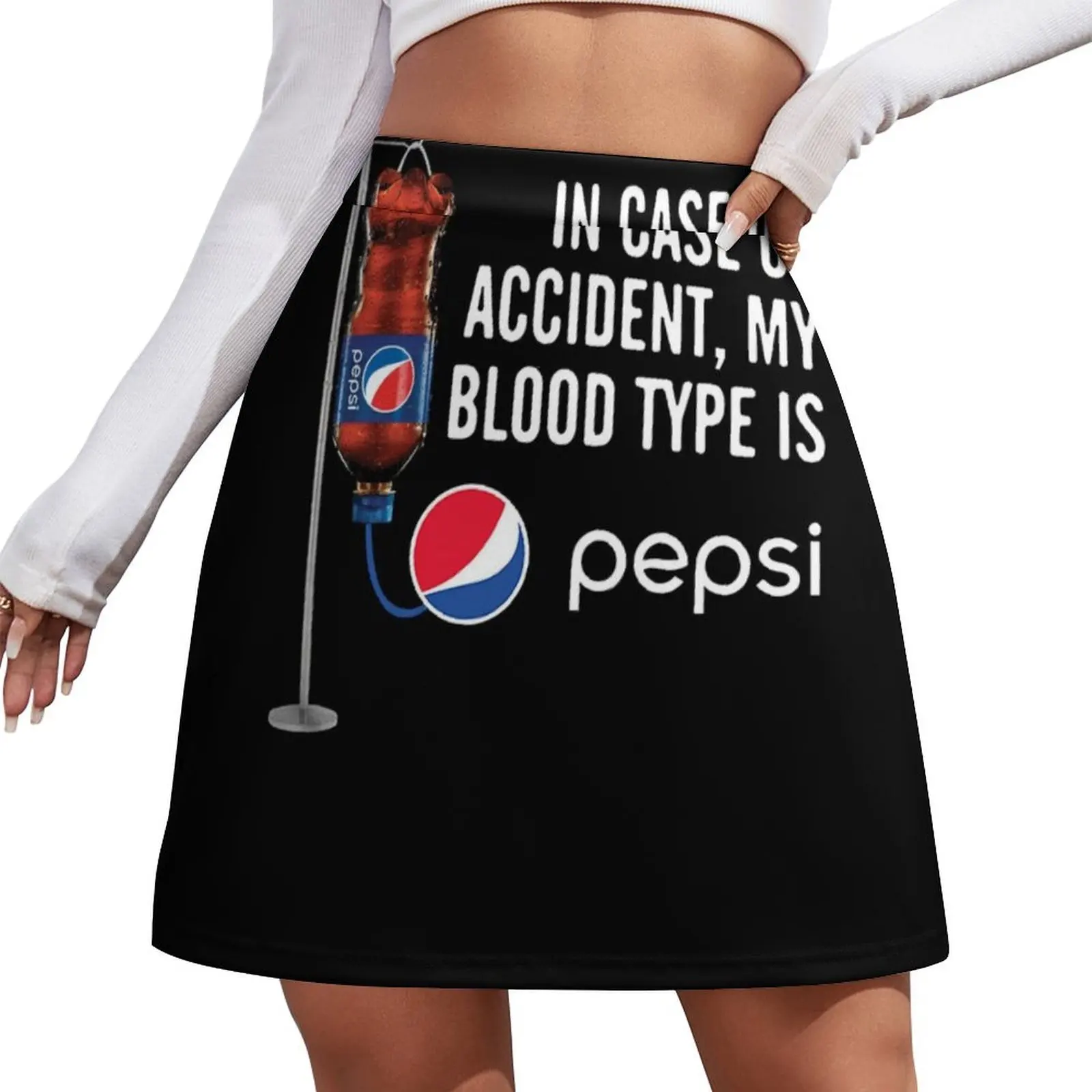 

in Case of Accident My Blood Type is -Pps Mini Skirt skirts for womens skirt sets korean style clothes Mini Skirt