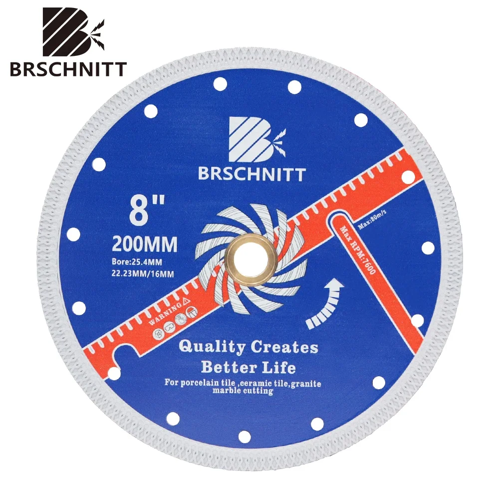 BRSCHNITT Professionelle Diamanttrennscheibe Fliesensägeblatt für Granit Beton Marmor Porzellan Präzises Schneidwerkzeug