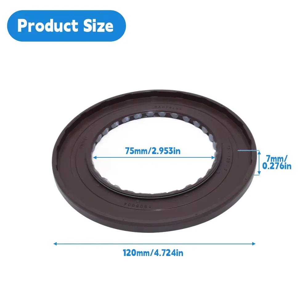 DMHUI Hydraulic Pump Rubber Seal 75x120x7mm  BABSL10FX2 Type VITON Industrial Machinery Replacement Parts for Rexroth/R902601823